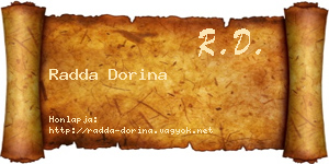 Radda Dorina névjegykártya